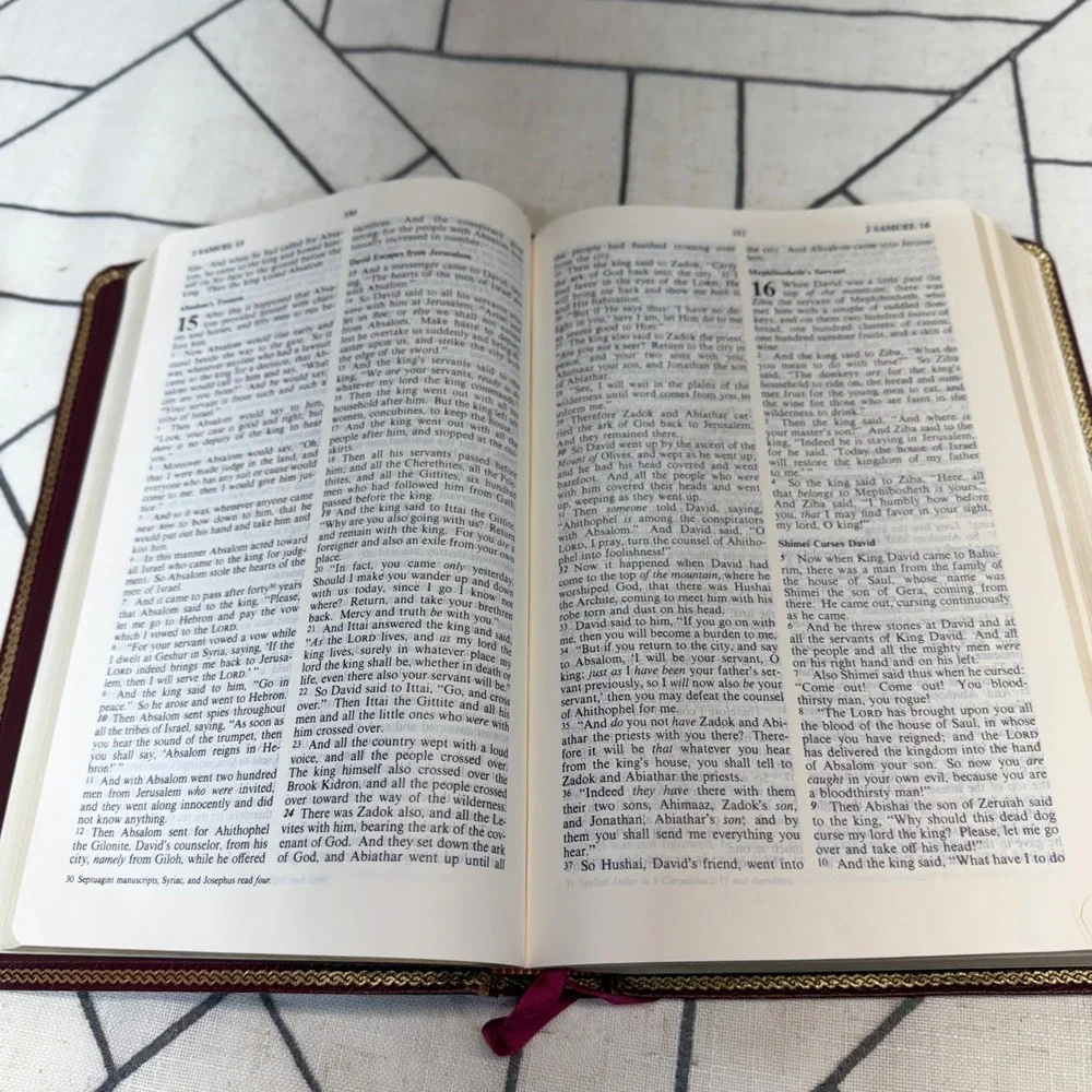 Thomas Nelson Holy Bible NKJV Burgundy Leather Possibility Thinkers Edition 1984